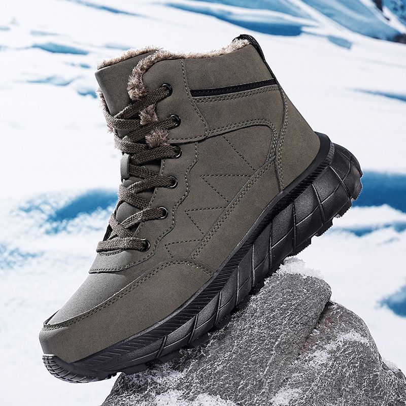Men's Snow Boots Thickened, Slip-Resistant, Waterproof Warm Fall/Winter 2025 New_voghion.com