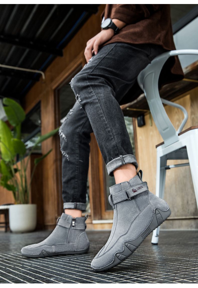 Stivali Martin da uomo in stile retrò, in pelle, di grandi dimensioni, alti, resistenti all'usura, scarpe casual da esterno_voghion.com