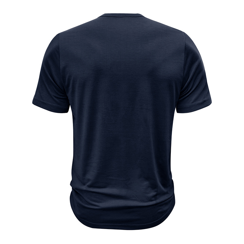 2023 Summer Round Neck Backing Short sleeved Inner Top Men's T-shirt_voghion.com