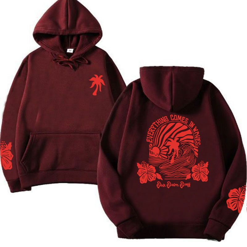 Felpa con cappuccio EVERYTHING COMESIN WAVES CHASING SUNS ETS_voghion.com