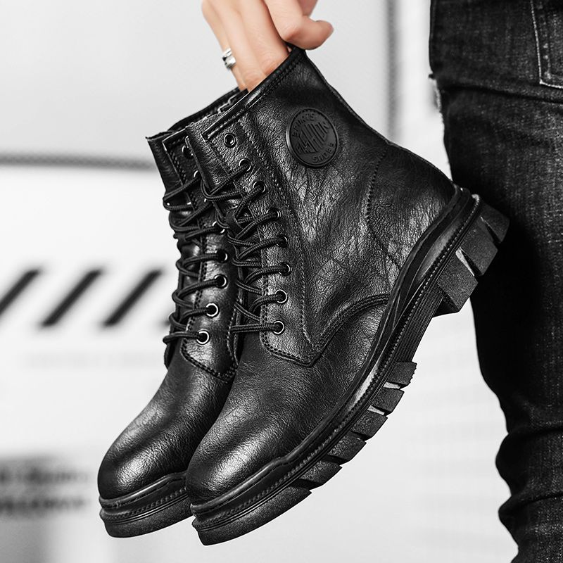 Scarpe da uomo Martin in vera pelle, nuovi stivali Hine Tool di alta qualità_voghion.com