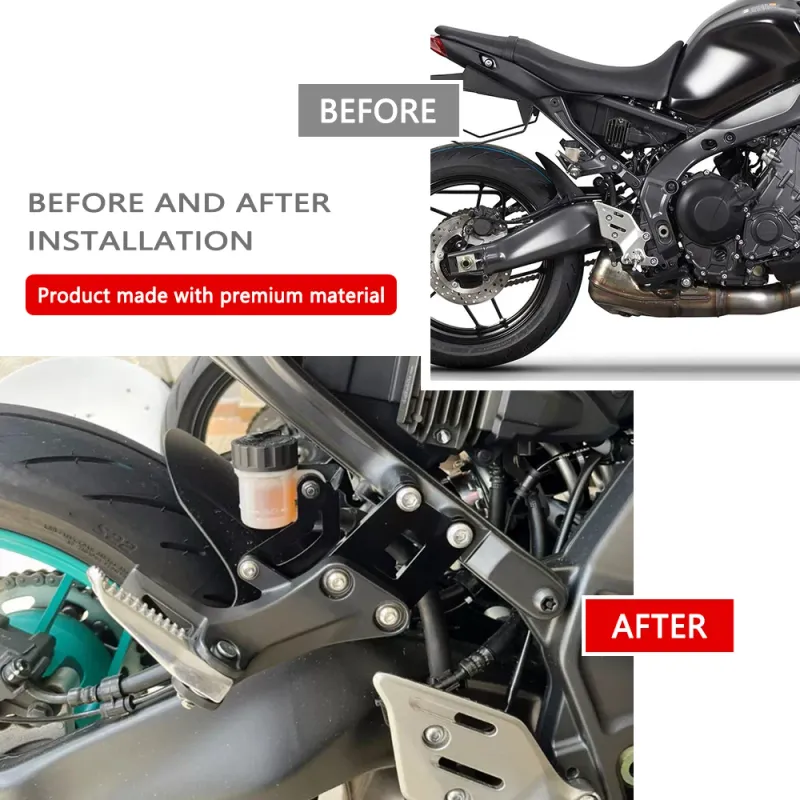 Pour MT09 MT-09 SP FZ09 Passager Arrière Pédales Repose-pieds mt09 fz09 Repose-pieds Kit D'abaissement Support Support Accessoires_voghion.com