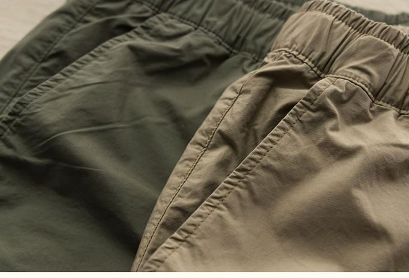 Men's Vintage Cargo Pants - Lightweight Tactical Work Pants With Multiple Pockets, Adjustable Drawstring Waist, Olive Green & Khaki_voghion.com