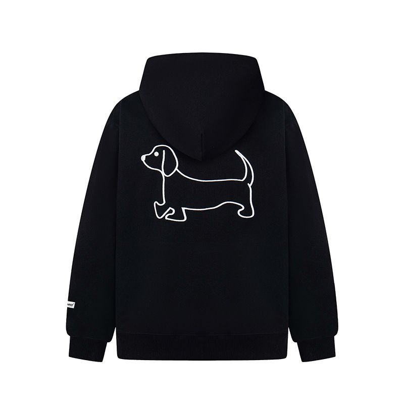 2025 New American College Puppy Stickerei Bogen Hoodie für Männer und Frauen Herbst Faul Stil Top_voghion.com