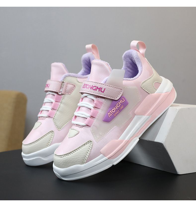 Kids Shoes Boys Shoes Autumn and Winter 2024 New Two Cotton Plus Velvet Warm Children's Sports Shoes Girls Casual Soft Sole_voghion.com