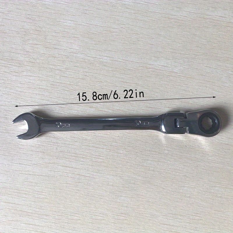 Clé à cliquet à double usage avec tête flexible - Double usage, acier au chrome-vanadium, couple élevé, pour réparation automobile, durable et polyvalente_voghion.com