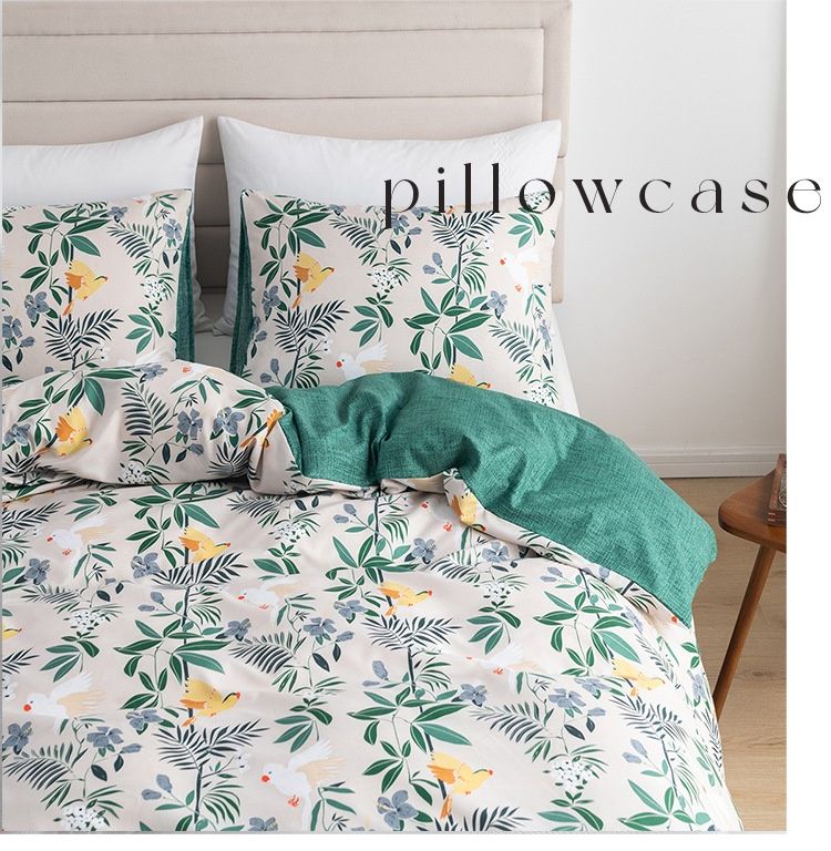 Lenjerie de pat textila pentru casa, husa plapuma matata, dimensiune imprimata, trei bucati pe pat_voghion.com