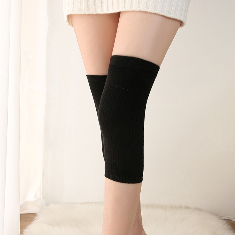 Ginocchiere calde estive da 30 cm, di media lunghezza, lavorate a maglia sottile ed elastiche, per ambienti climatizzati, per uomini e donne di mezza età_voghion.com