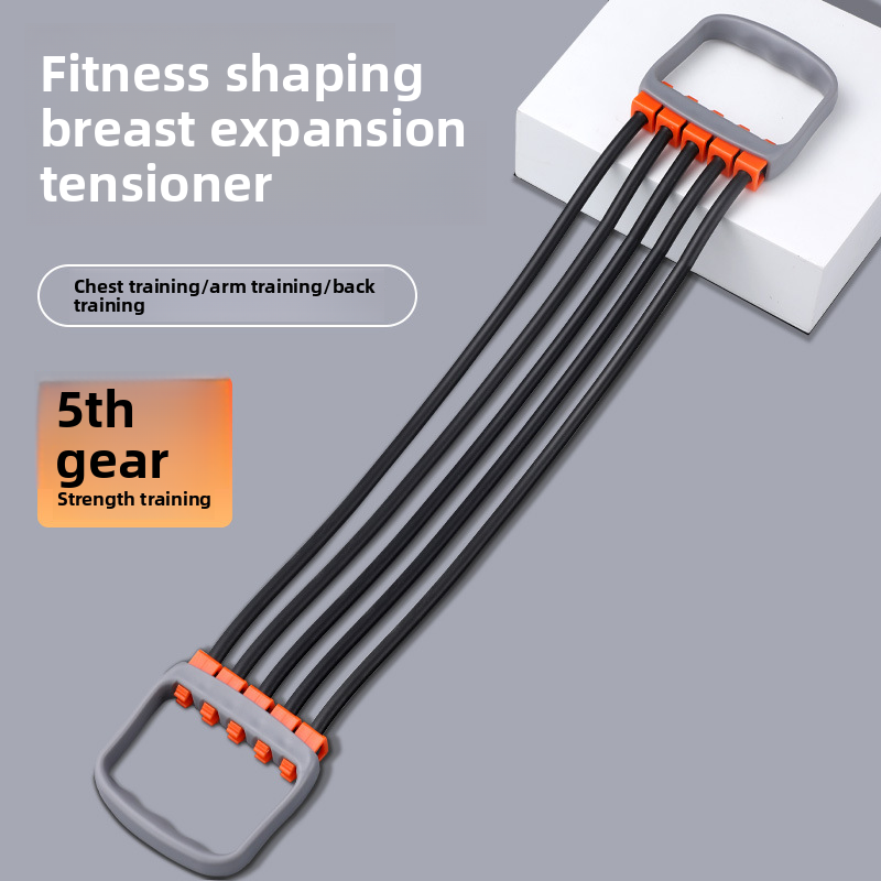 Sprzęt fitness, regulowany Direct Men, trening mięśni klatki piersiowej, wąż siłowy, ekspander pięciorurowy_voghion.com