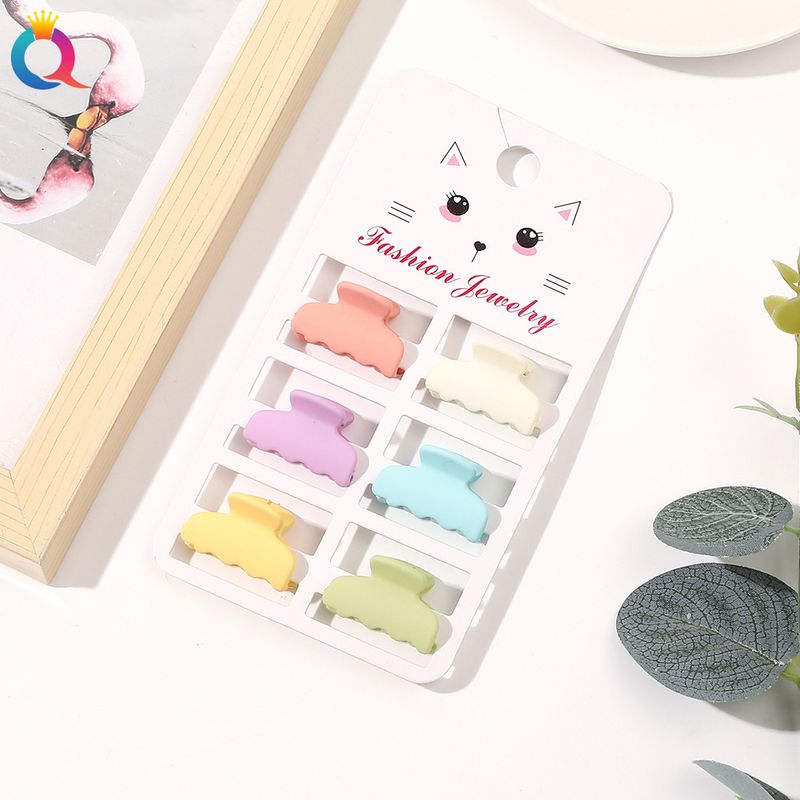 Mini-Haarspangen-Set – 6-teiliges Haarklammer-Set in matten Pastellfarben für Damen (klein, rutschfest, vielseitig für Ponyfrisuren und Hochsteckfrisuren)_voghion.com