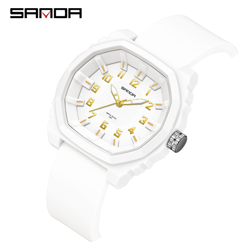 Al quarzo di marca SANDA per studenti e studentesse, orologio digitale per bambini impermeabile per esterni versatile ma minimalista_voghion.com