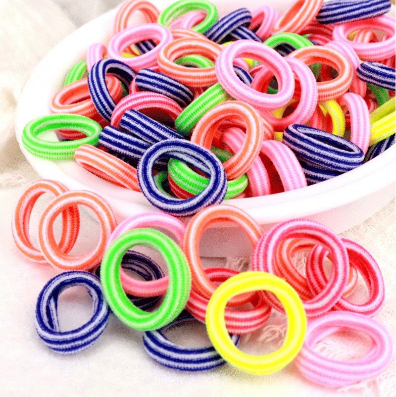 100/200PCS Donne Ragazze Bunte Fasce Per Capelli Elastiche In Nylon Piccoli Capelli Fasce In Gomma Fasce Per Capelli Scrunchie Accessori Per Capelli_voghion.com