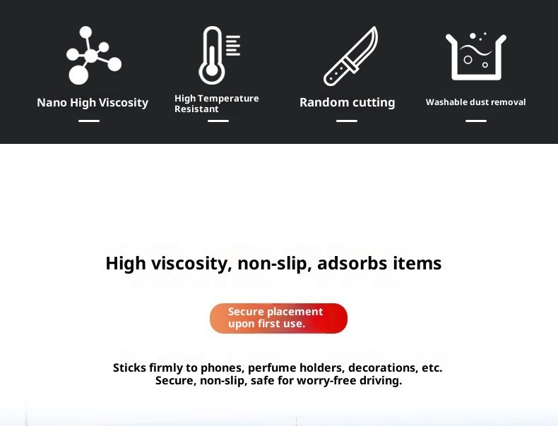 Xiaodeng Xiaodeng Anti-Slip Mat For Car, Decoration, Car Interior Mat, Dashboard Phone Holder, Sun Protection, High Temperature Resistant_voghion.com