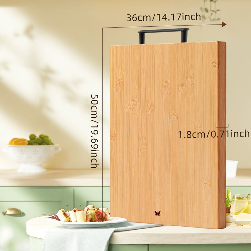 HOLYWOOD Bamboo chopping board cutting board case board mildew household bamboo double-sided kneading board thickened_voghion.com