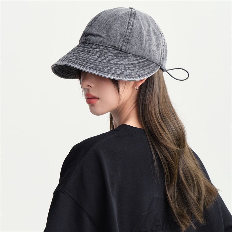 Fisherman Cap Hat Washed Cowboy Portable Wide Brim Sun Protection Hats Summer Quick-drying Visors Adjustable Drawstring_voghion.com
