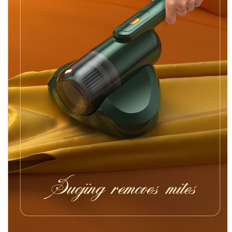 Handheld UV Bed Vacuum Cleaner - Wireless USB Charging Mite Remover With Blue Light_voghion.com