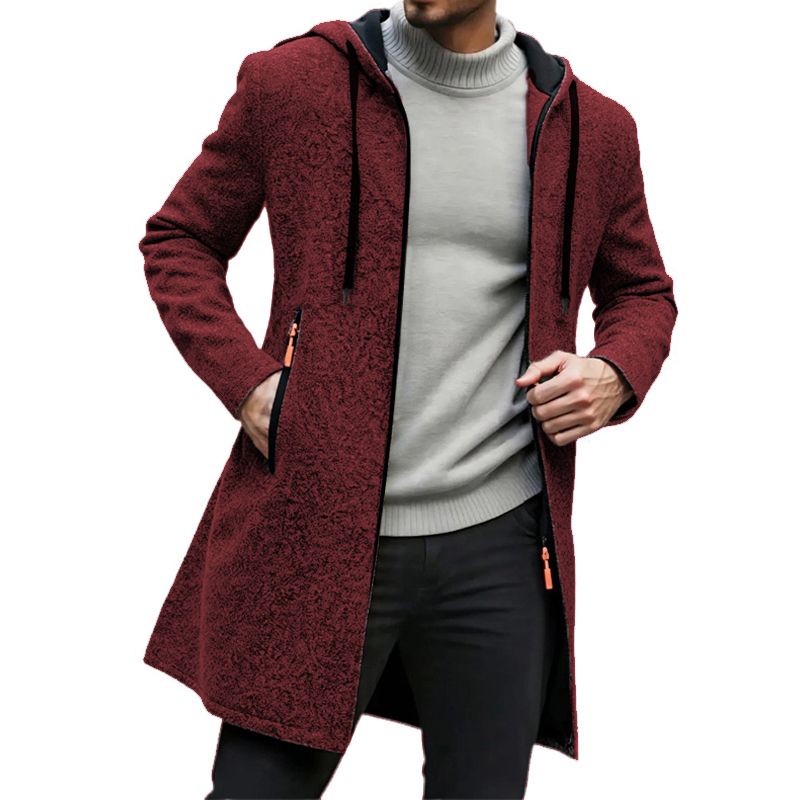 Herbst Männer Felpe con cerniera Felpe Langarm Für Männer Im Freien Warme Mit Kapuze Streetwear Herren Oversize Winter Top Jacke Mantel_voghion.com