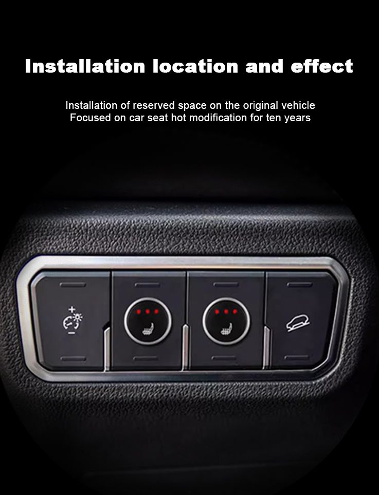 Neues eingebautes Autositzheizungsset für 1/2 Sitze, 12 V, 2/4-teilige Universal-Heizkissen aus Legierungsdraht, 3 Stufen, Doppelsteuerung, beheizt_voghion.com