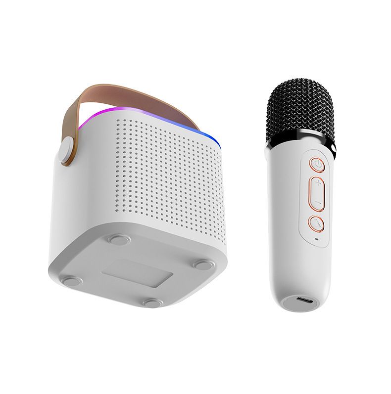 Głośnik Bluetooth do domowego systemu karaoke dla dzieci na zewnątrz, bezprzewodowy system KTV do śpiewania, wkładanie karty z mikrofonem, wysoki_voghion.com