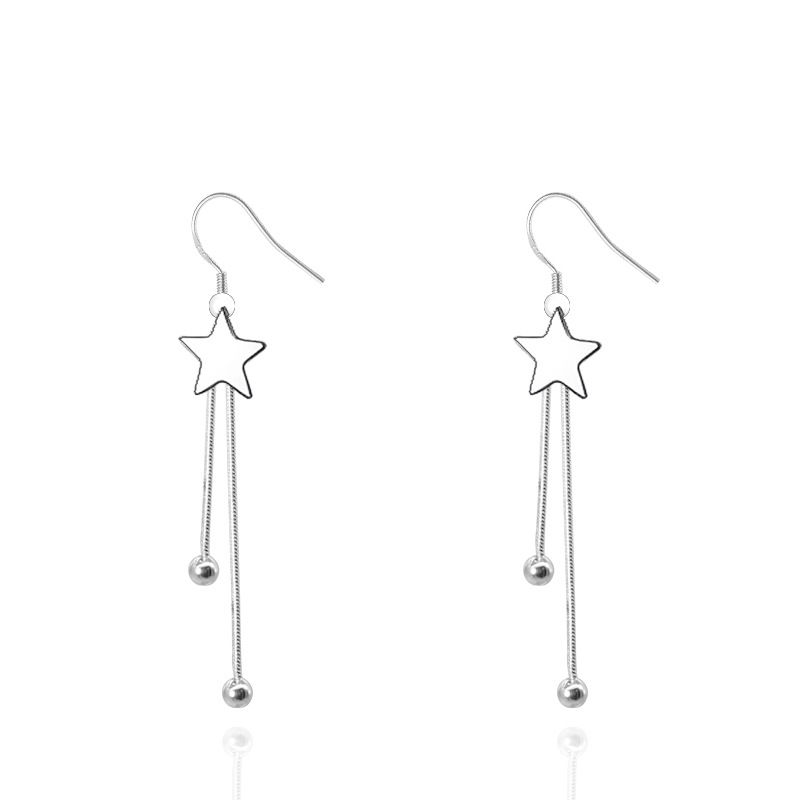 Orecchini a clip a forma di stella, stile elegante, nappa a forma di stella scintillante con un tocco di alta qualità, orecchini da sera per donna_voghion.com