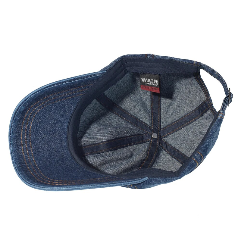 Gorra de béisbol de algodón lavada vintage para hombres y mujeres, sombrero de mezclilla para papá, estilo camionero ajustable, perfil bajo_voghion.com