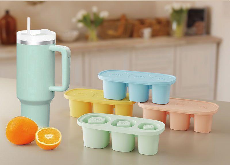 Ice Tray Mold 4 Grid Silicone Easy To Release Water Cup Ice Mold Ice Tray_voghion.com