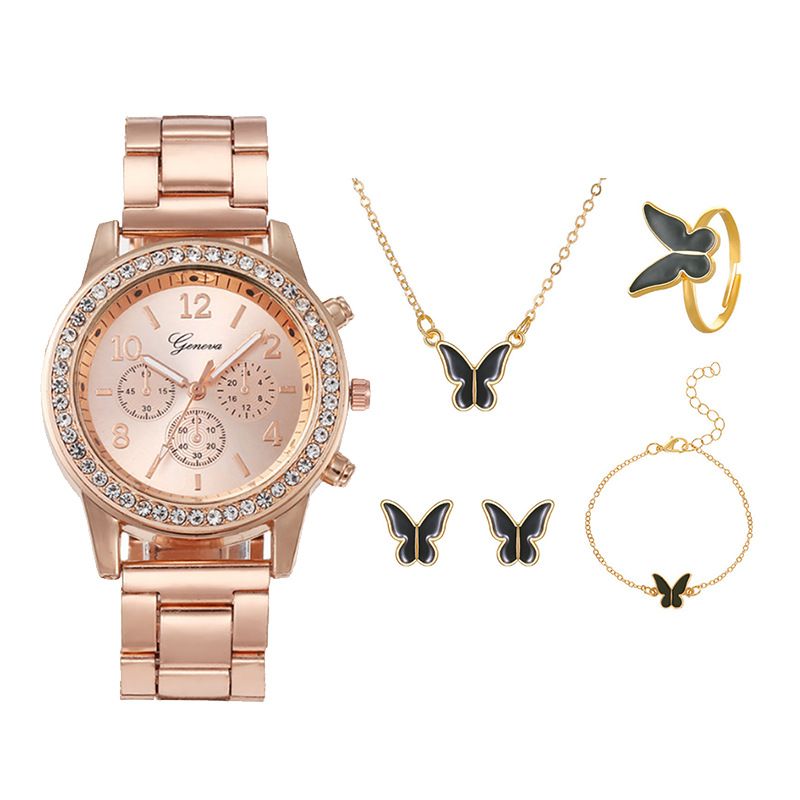 hot-selling women's watch fashionable personality simple quartz watch butterfly digital belt watch_voghion.com