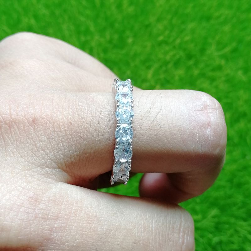Cuban Single Hip Hop Copper Micro Paved Zircon Men And Women Gold Plated Ring Band_voghion.com