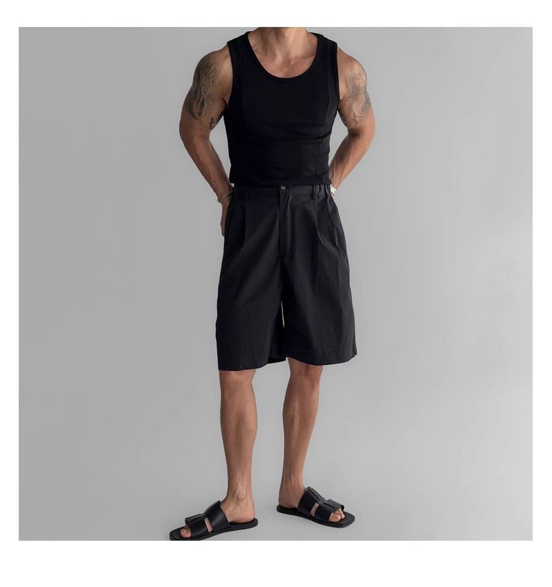 Herrenbekleidung Sommer Neue Weste aus Eisseide im Muskeldesign für Männer Enge, hochelastische, ärmellose T-Shirt-Weste_voghion.com