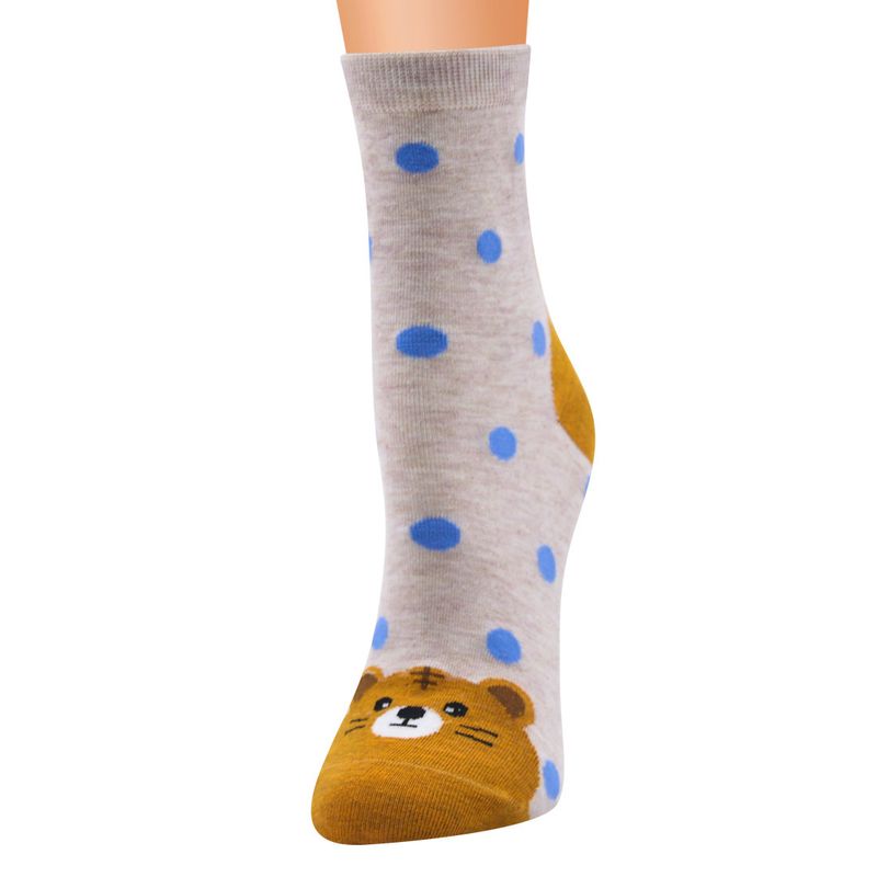 Calzini da donna Calzini per cani e animali Calzini in cotone da donna a pois carini Calzini in cotone da donna_voghion.com