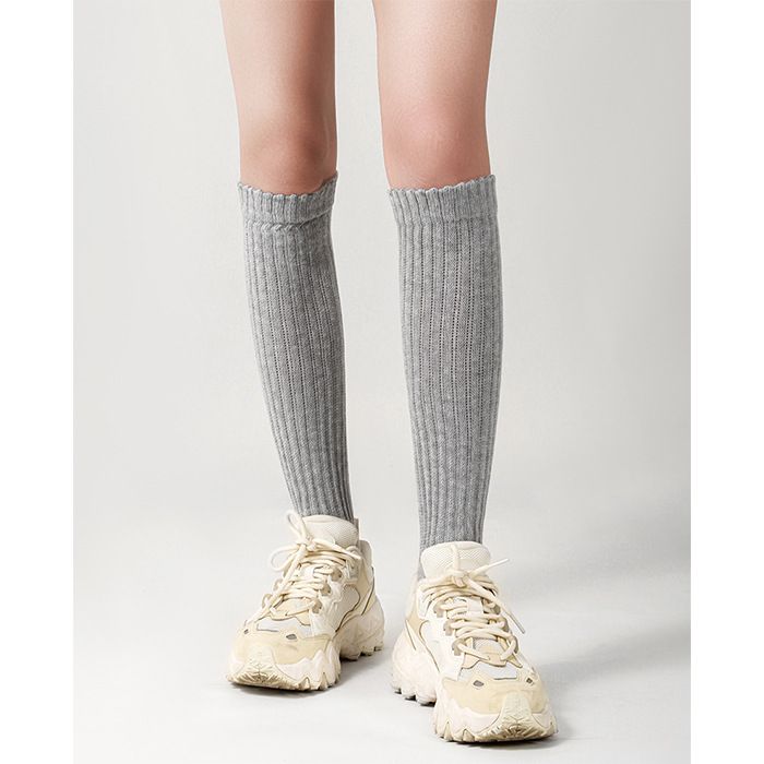 Chaussettes mi-mollet tendance pour femme, style printemps-été 2025d, quatre couleurs_voghion.com