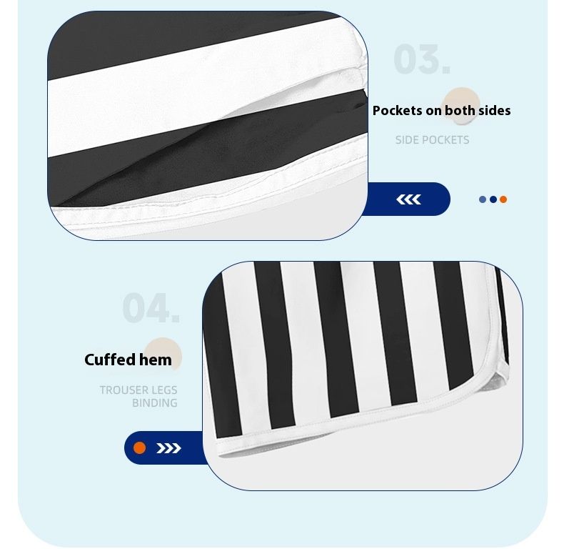 Three Part Double Layer Casual Pants Thin 2 In 1 Swim Trunks Men's Beach Pants_voghion.com