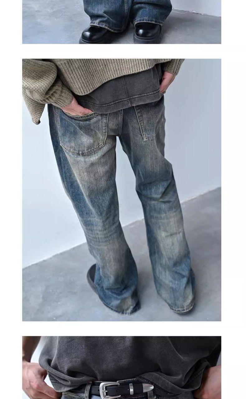 Vintage Flared Jeans For Women - High Waist Stretchy Slim Fit Bootcut Denim Pants With Retro Distressed Look_voghion.com