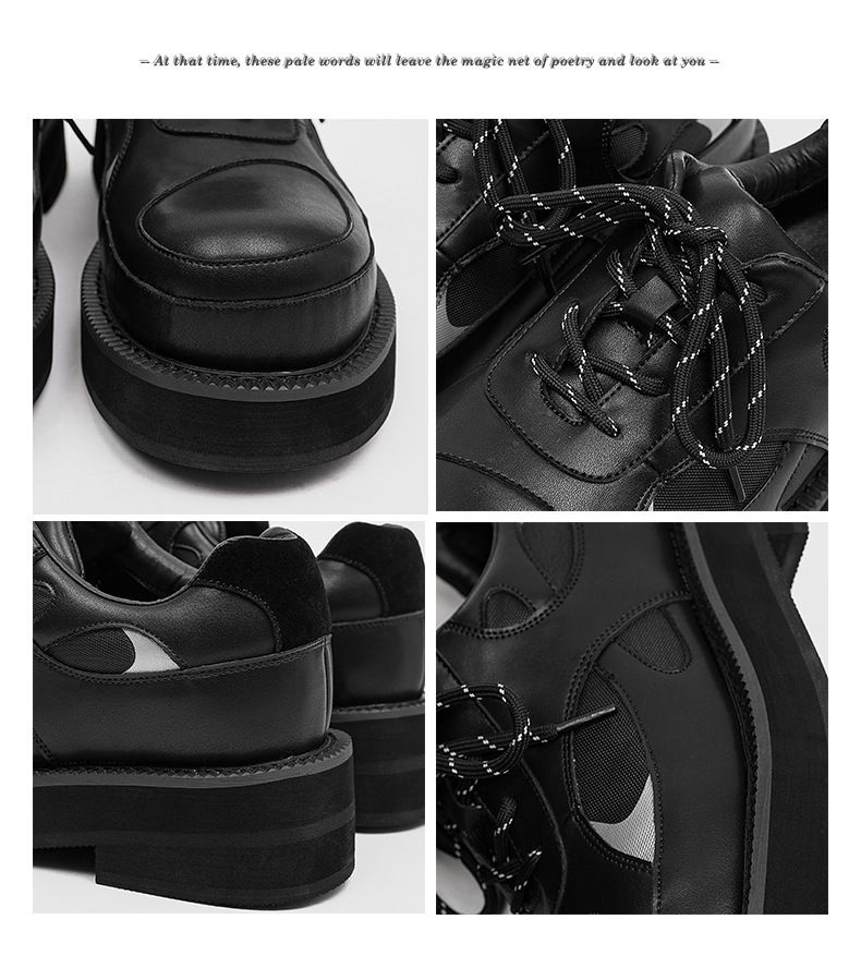 ShoeVault 2024 Spring Edition Nischen-Derby, High-End, runde Zehenpartie, dicke Sohle, Pendlerschuh, britischer Stil, vielseitig, echtes Leder, Retro, großer Zeh_voghion.com