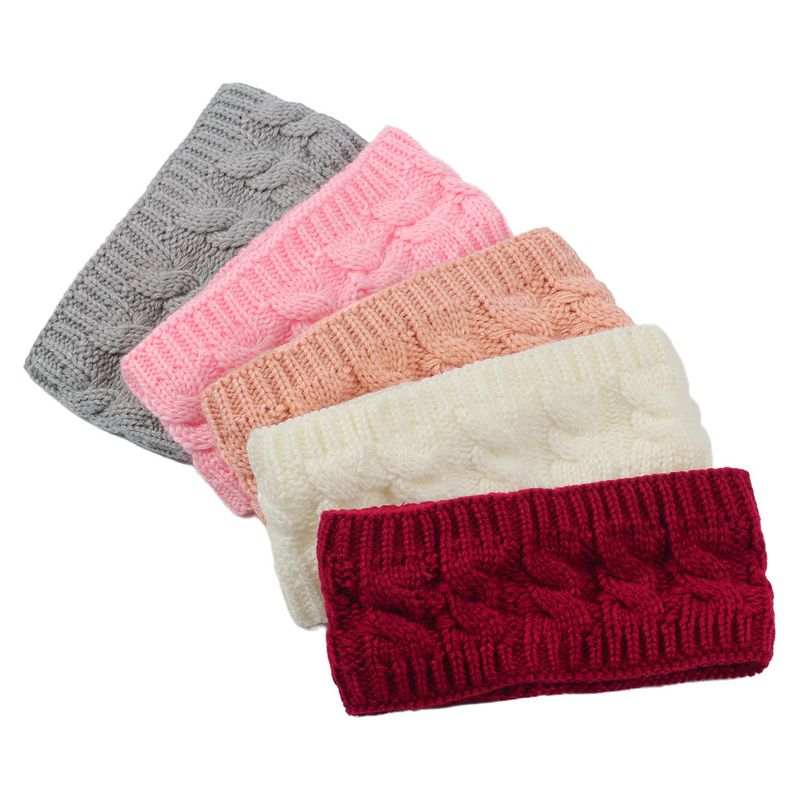 Bandeau en peluche tricoté en laine frite torsadée, couvre-chef élargi pour hommes et femmes, automne et hiver, chaud, sport, oreille_voghion.com