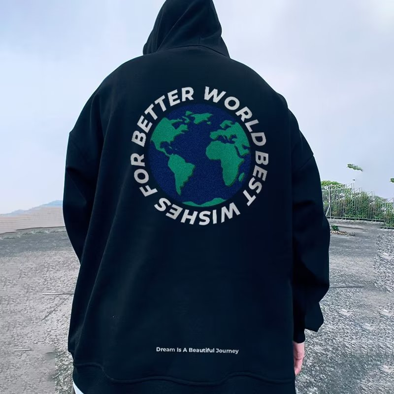 Oversize autumn winter loose and oversized hooded plush zippered cardigan, chubby hoodie, men's trendy jacket_voghion.com