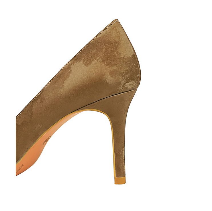18249-A5 Style Banquet Slim Fit Women' With Thin High Heel, Shallow Mouth, Pointed Metal Rhinetone Button Single_voghion.com