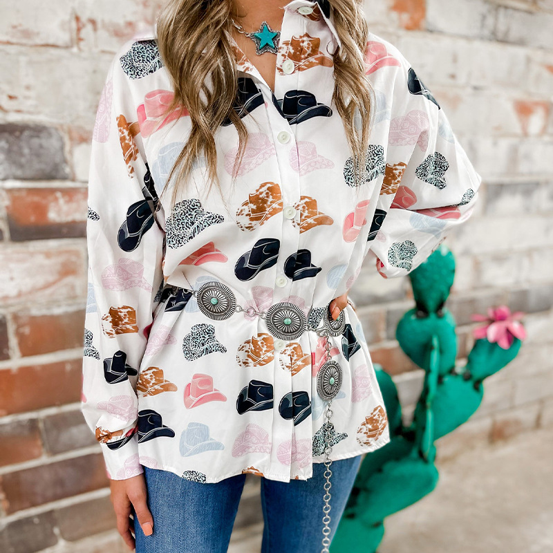 Camisa con capa interior y capas, camisa estampada con un solo pecho, top para mujer_voghion.com
