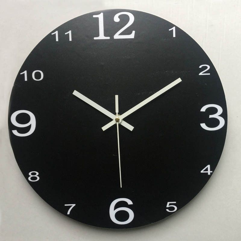 Moderne MDF-Wanduhr – 30 cm leiser Quarz-Uhrwerk für Wohnzimmer, Schlafzimmer und Büro (minimalistisches Design, batteriebetrieben, einseitig)_voghion.com