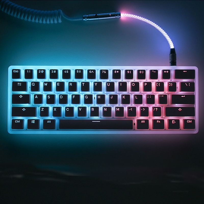 104-Tasten Pudding-Tastenkappen OEM-Profil PBT Double Shot-Tastenkappe Für Mx Switch Mechanische Tastatur ISO-Layout RGB-Tastenkappen Mit Hintergrundb_voghion.com