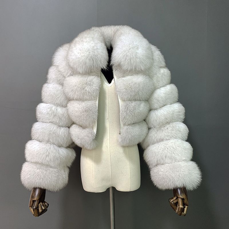 Women's sleeves imitation fur coat women's autumn and winter warm coat plush coat trendy_voghion.com