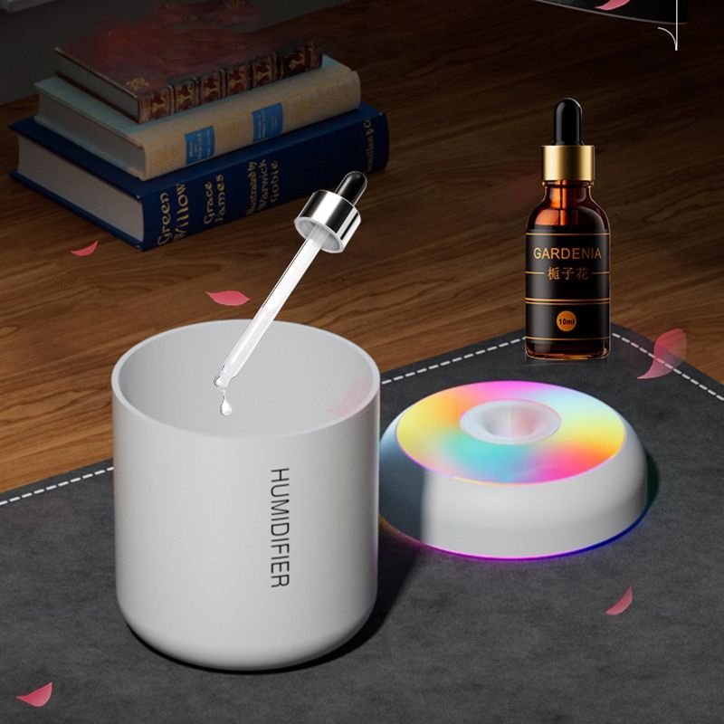 Difusor de aroma de ar USB 180ML Mini purificador de óleos essenciais Aromaterapia Mist Maker Lights Umidificador para carro e casa_voghion.com