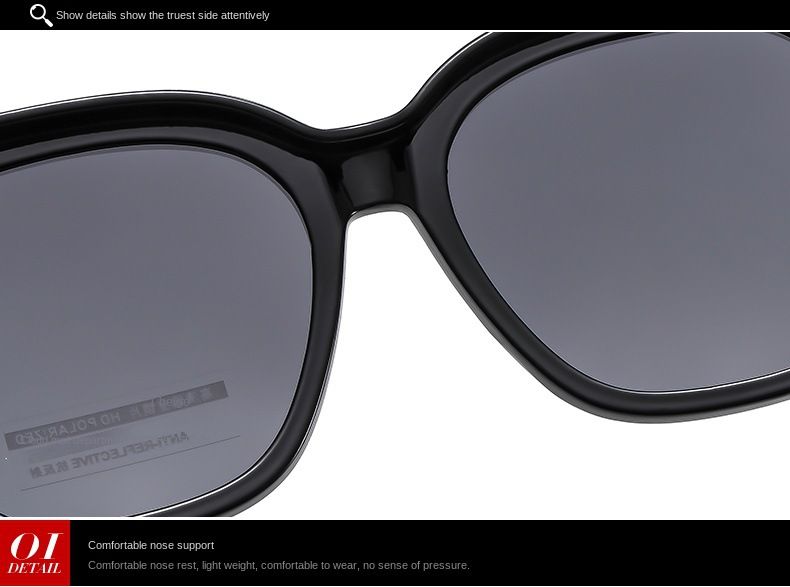 Unisex-set med spegelmyopi-solglasögon Herrmode Fyrkantiga polariserade UV-skyddande solglasögon för bilkörning Damglasögon med stora bågar_voghion.com