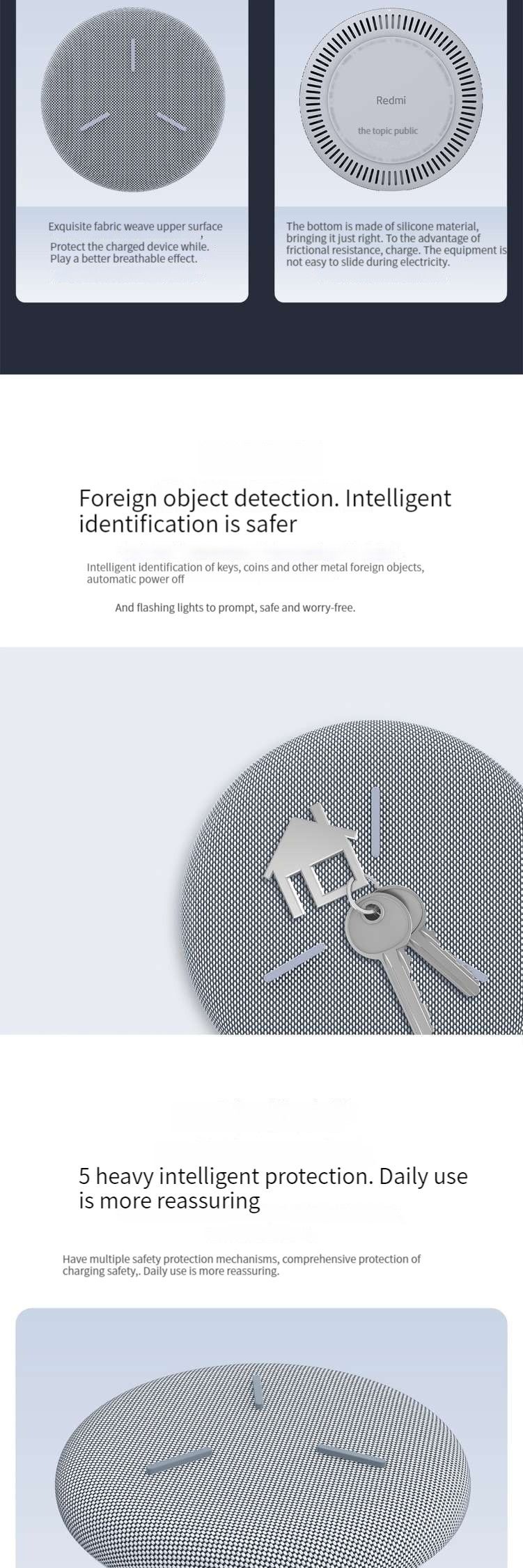 Original Xiaomi Redmi Wireless Charger 30W Max With Cooling Fan Mini Charging Type C Fast Charge For Huawei IPhone Samsung Phone_voghion.com