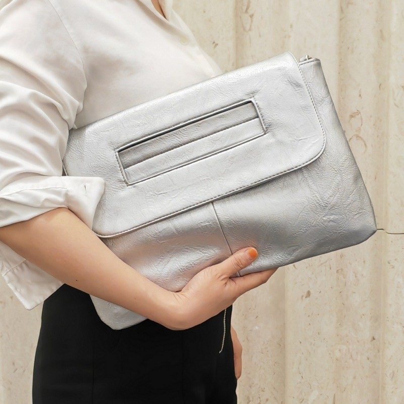 Minimalistische modieuze tas voor dames, 2024 nieuwe PU draagtas met hoes, grote capaciteit_voghion.com