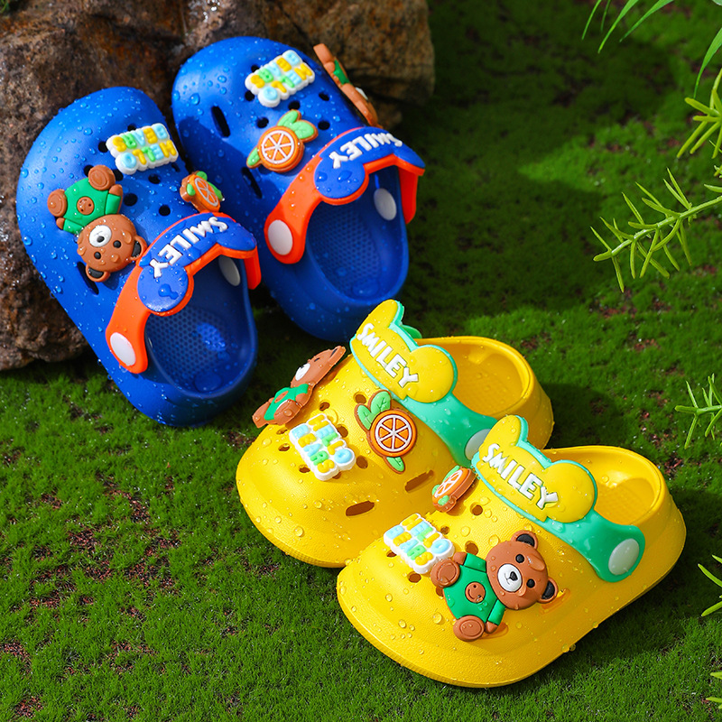 Sandales pour filles, bébés d'été pour enfants, semelles souples d'intérieur, pantoufles antidérapantes pour nourrissons et jeunes enfants, garçons de dessin animé,_voghion.com