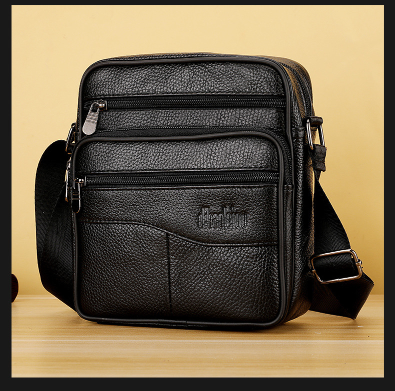 2024 Men's temperament business bag, large capacity cowhide bag, genuine leather shoulder bag, men's vertical men's bag, high-end crossbody bag_voghion.com