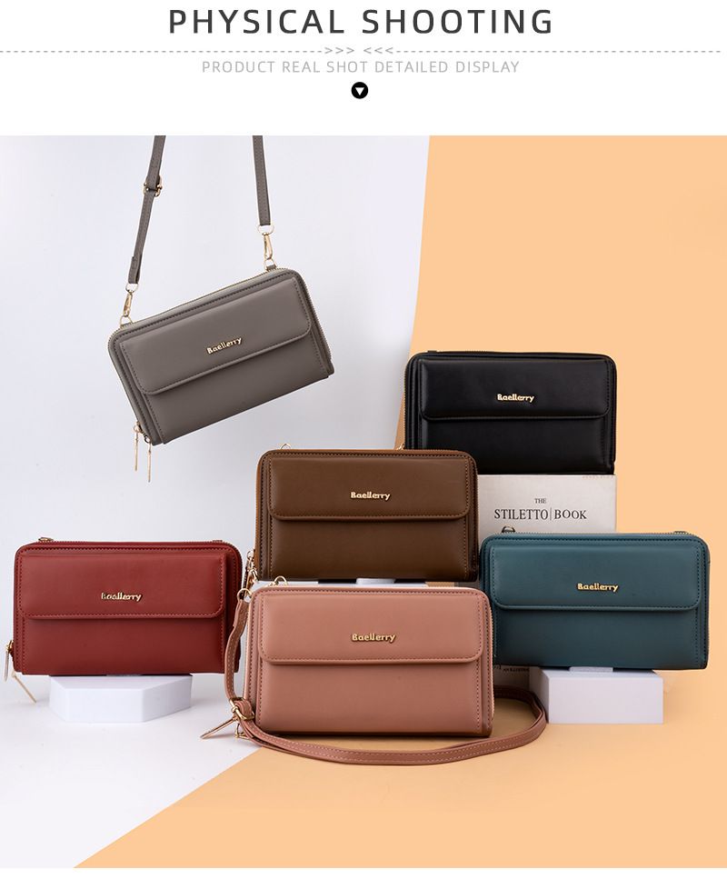 Baellerry neue frauen schulter und umhängetasche einfache einzigen reißverschluss touchscreen handy tasche brieftasche großhandel_voghion.com