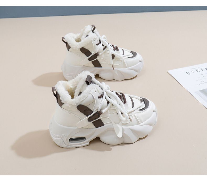 Nuovo velluto ispessito caldo inverno freddo neve stivali antiscivolo studente piattaforma cotone scarpe da donna_voghion.com