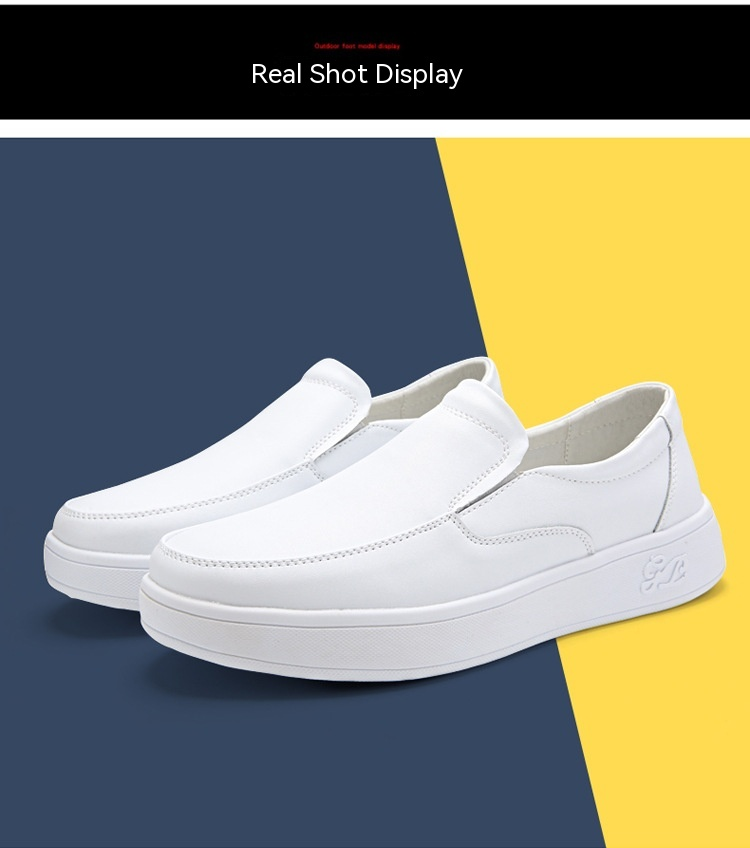 Herren Lederschuhe Tennisschuhe Sneakers Canvas Gummisohle Fußgewölbeunterstützung Bequeme, vielseitige Sneakers_voghion.com